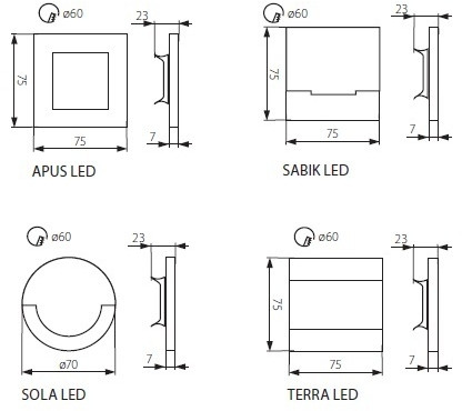 Подсветка для лестниц и ступеней SOLA 23100 Kanlux