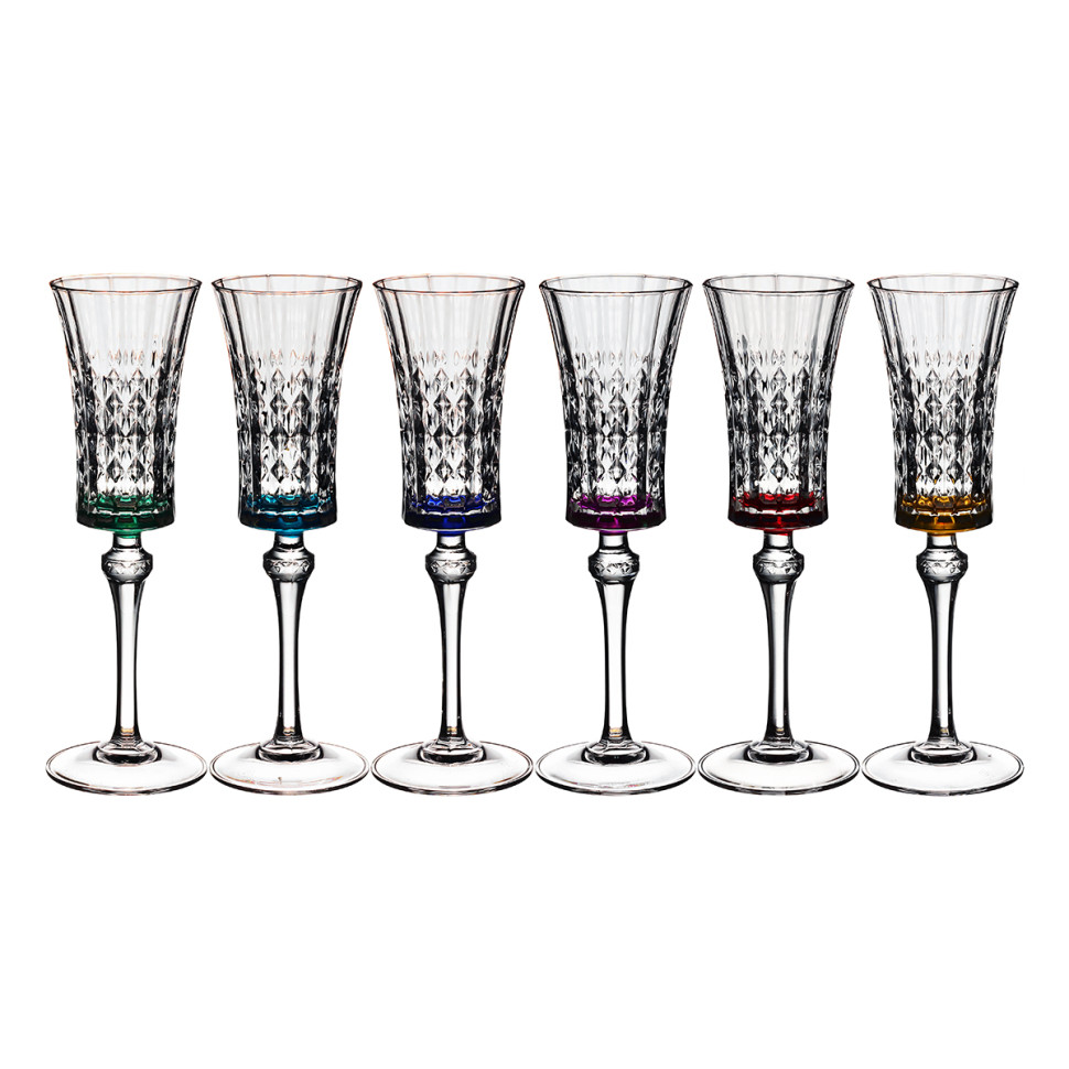Набор фужеров 150мл.6шт."Lady Diamond Eclat Колорс"