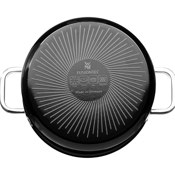 Кастрюля с крышкой 6,4л.24см."Fusiontec" черная