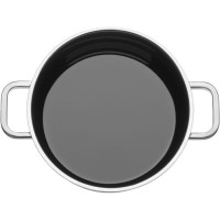 Кастрюля с крышкой 6,4л.24см."Fusiontec" черная