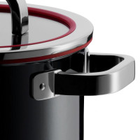 Кастрюля с крышкой 6,4л.24см."Fusiontec" черная