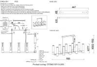 Подвесная люстра Crystal Lux OTONO SP10 L980 BLACK CHROMIUM/TRANSPARENTE