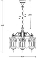 Уличный светильник подвесной DELI S 89970S/3 Bl Oasis Light Уличный светильник подвесной DELI S 89970S/3 Bl Oasis Light