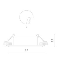 Точечный светильник Sciuscia 1765/01 PL-1 Divinare