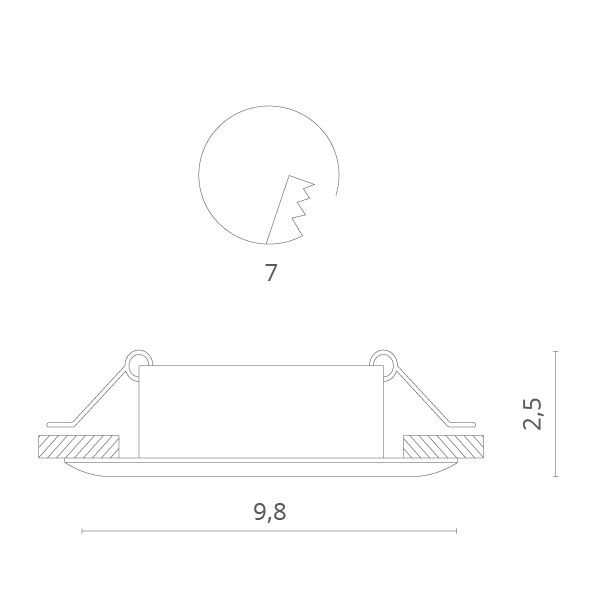Точечный светильник Sciuscia 1765/01 PL-1 Divinare