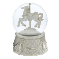 Фигурка декоративная в стекл шаре "Карусель" (ключ, движ, муз), D 10 см, L10 W10 H14 см