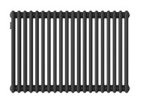 Стальной трубчатый радиатор Kohr Heim 3057/20 секций с боковым подключением 3/4 черный