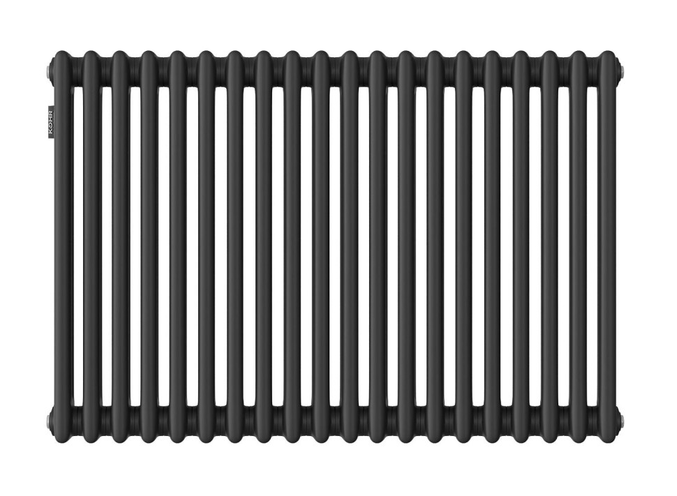 Стальной трубчатый радиатор Kohr Heim 3057/20 секций с боковым подключением 3/4 черный