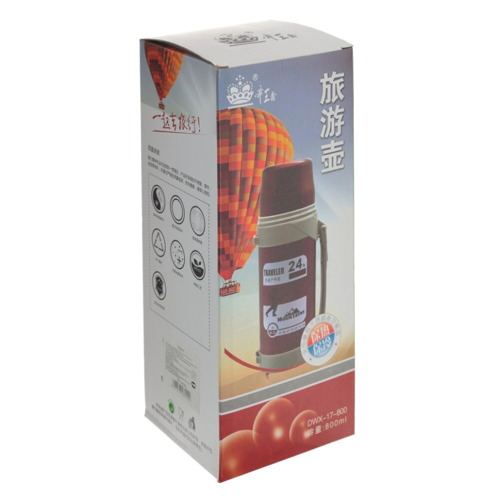 Термос, 800 мл, L14 W10 H27 см, 4в.