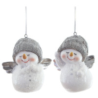 Фигурка декоративная подвесная "Снеговик",   L5,5 W4,5 H7,5 см, 2в.