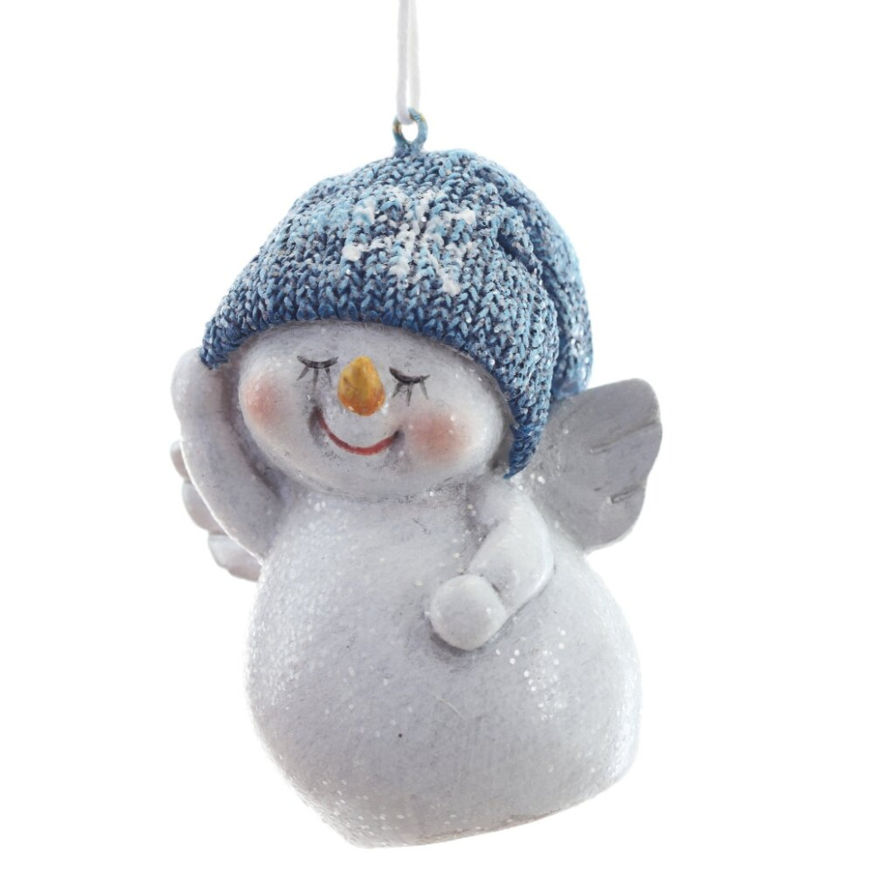 Фигурка декоративная подвесная "Снеговик",   L5,5 W4,5 H7,5 см, 2в.