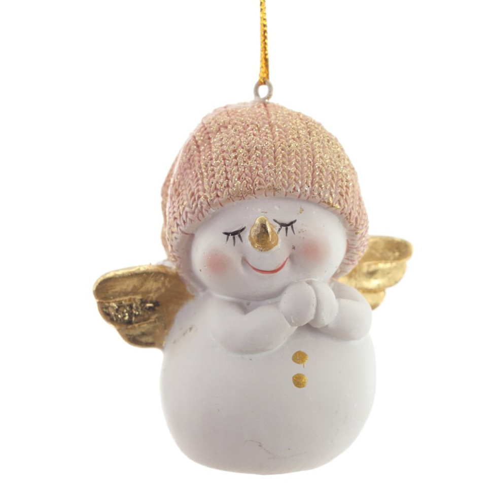 Фигурка декоративная подвесная "Снеговик",   L5,5 W4,5 H7,5 см, 2в.