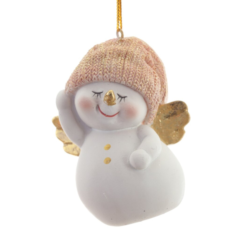 Фигурка декоративная подвесная "Снеговик",   L5,5 W4,5 H7,5 см, 2в.
