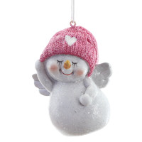 Фигурка декоративная подвесная "Снеговик",   L5,5 W4,5 H7,5 см, 2в.