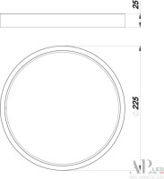 Точечный светильник Ingrid 3322.LDY2004M/18W/6K APL LED