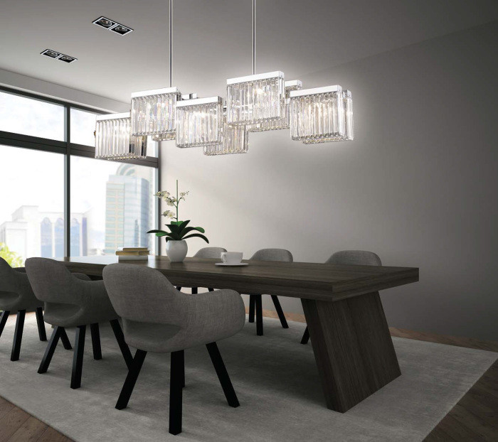 Подвесная люстра Broadway EP68031L-10 chrome DeLight Collection