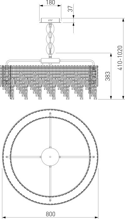 Подвесная люстра Blitz 60159 хром Eurosvet