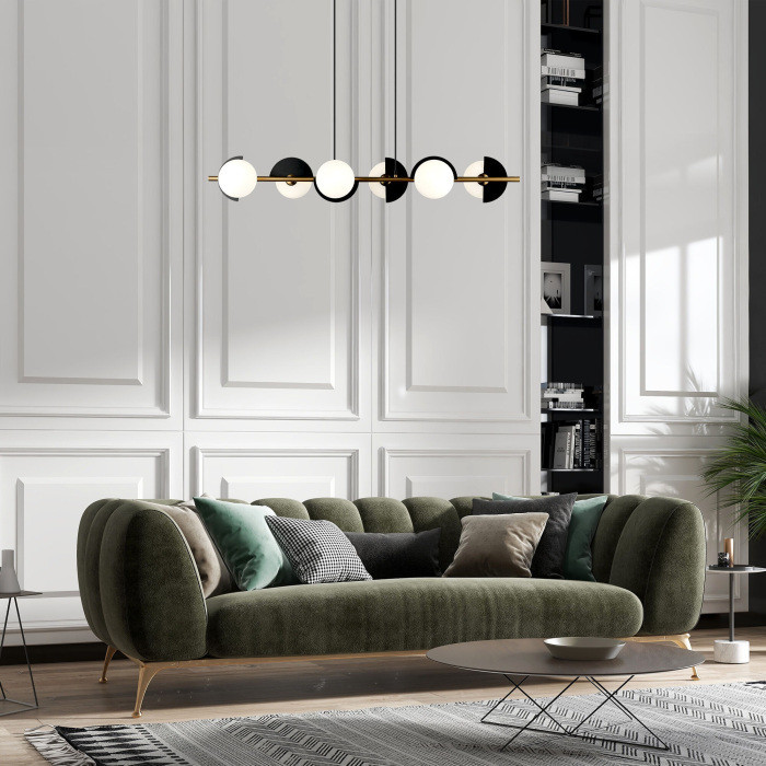 Подвесной светильник Moity 70149/6 черный/латунь Eurosvet