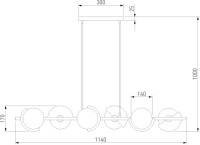 Подвесной светильник Moity 70149/6 черный/латунь Eurosvet