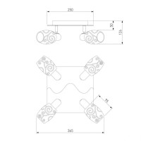 Спот Eurosvet 60301/4 хром/венге