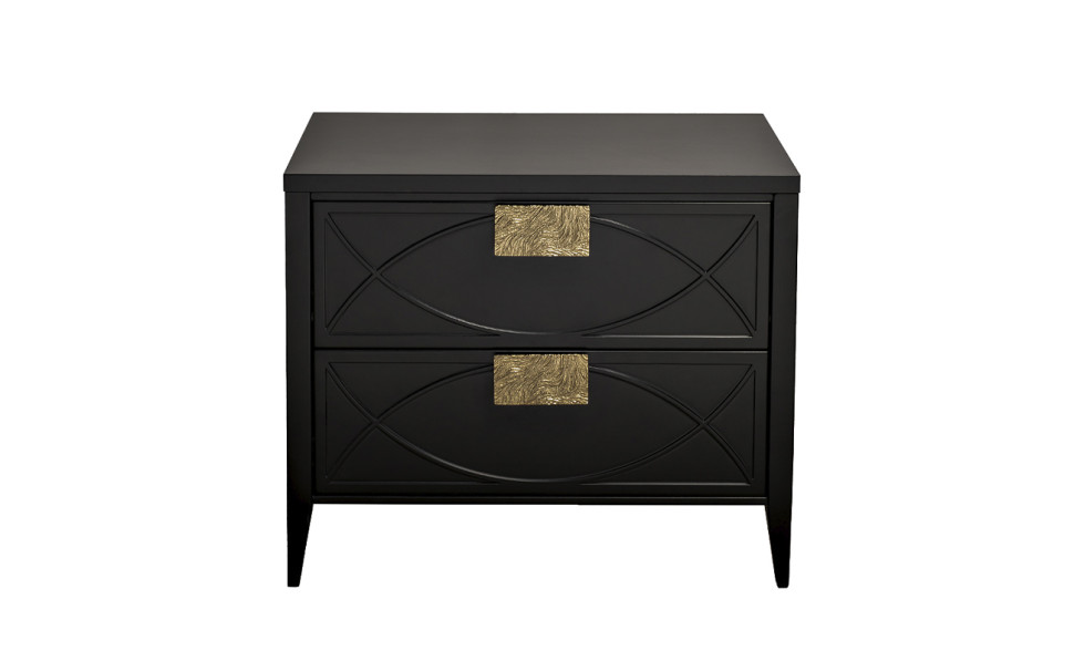Тумбочка прикроватная черная