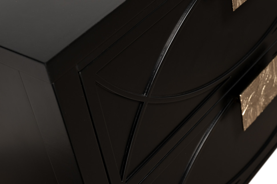 Тумбочка прикроватная черная