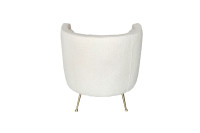 Кресло белое (ткань букле)