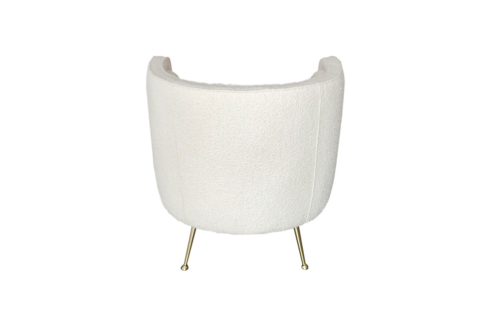 Кресло белое (ткань букле)