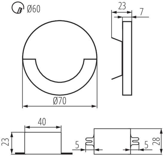 Подсветка для лестниц и ступеней SOLA 23804 Kanlux