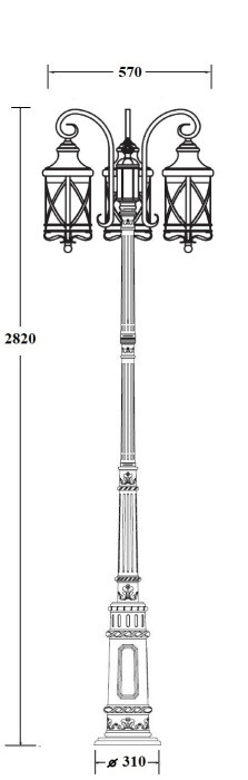 Наземный фонарь LUCERNA 84810B/18/Е7 Bl Oasis Light
