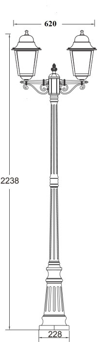 Наземный фонарь QUADRO L 79909LA Bl Oasis Light