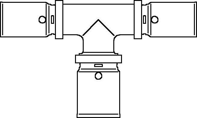 Тройник Oventrop Cofit P 20x26x20