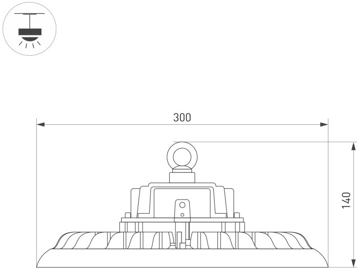 Промышленный купольный светильник ARIVA 052868 Arlight