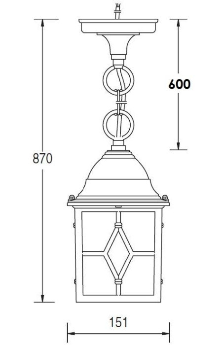 Уличный светильник подвесной  64305 Gb Oasis Light