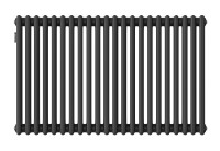 Стальной трубчатый радиатор Kohr Heim 3057/22 секции с боковым подключением 3/4 черный