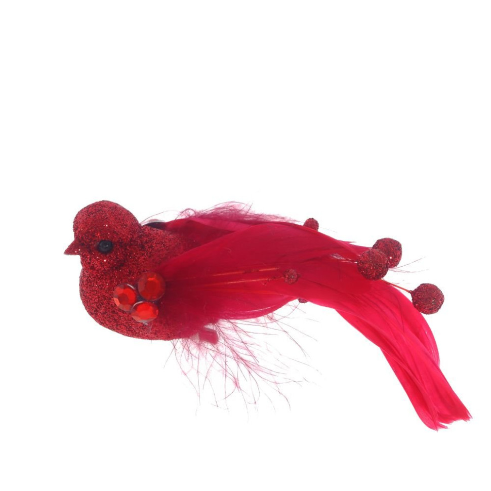 Изделие декоративное "Птичка", L17 W4 H3,5 см, 4в.