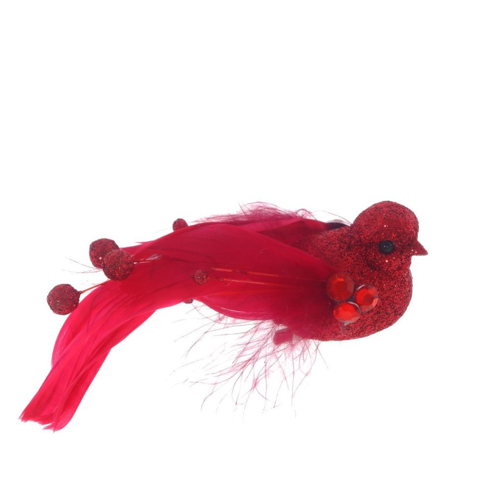 Изделие декоративное "Птичка", L17 W4 H3,5 см, 4в.