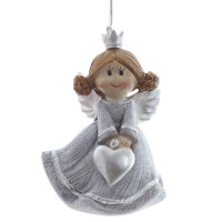 Фигурка декоративная подвесная  "Ангел", L5 W4,5 H7,5, 2в.