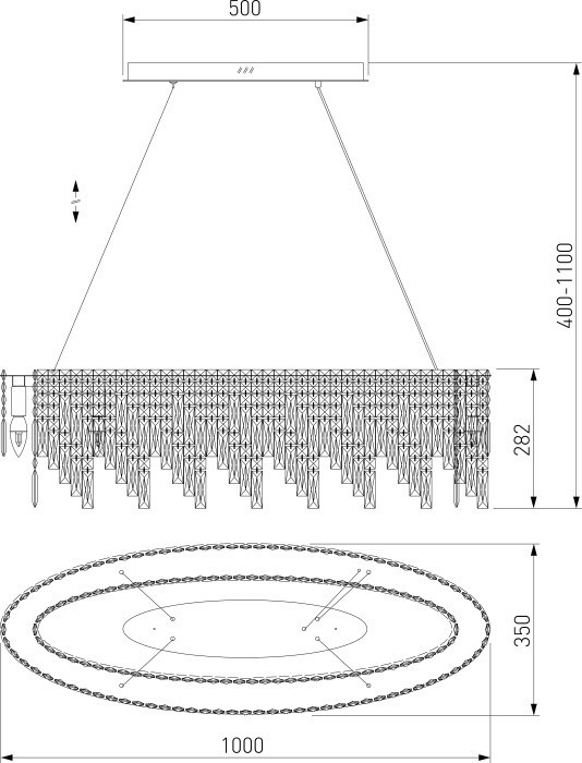 Подвесная люстра Blitz 60159/10 хром Eurosvet