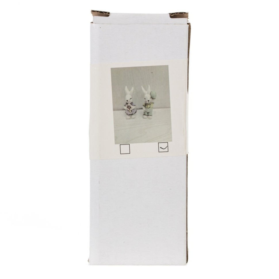 Фигурка декоративная "Заяц", L3,5 W3,5 H10,5 см, 2в.