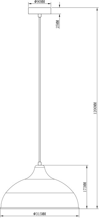 Подвесной светильник Sega V2760-1P Moderli