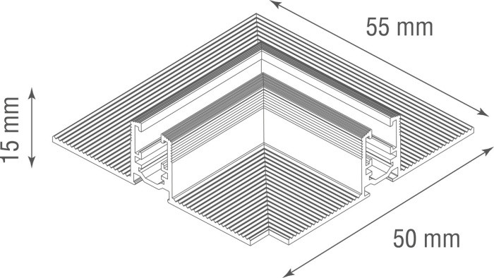 Соединитель L-образный Slim Line Mini L corner DLSM InB Donolux