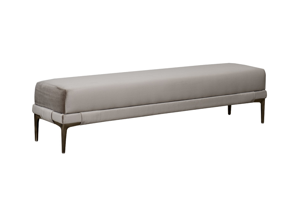 Банкетка Prima на металлических опорах бежевая