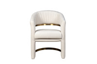 Стул велюровый кремовый/золото Стул велюровый кремовый/золото