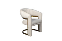 Стул велюровый кремовый/золото Стул велюровый кремовый/золото