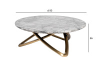 Стол журнальный мраморный белый