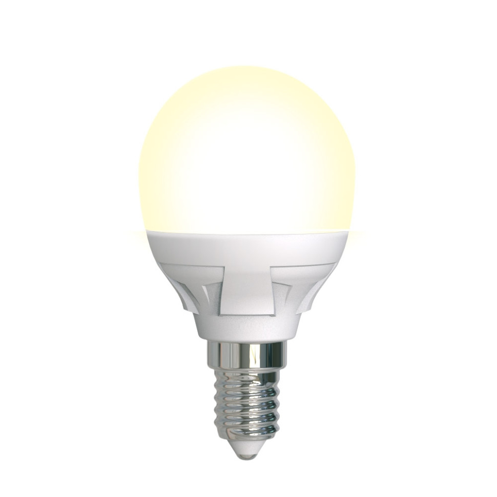 Лампочка светодиодная  LED-G45 7W/3000K/E14/FR/DIM PLP01WH картон Uniel