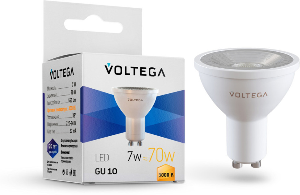 Лампочка светодиодная Sofit GU10 Lens 7253 Voltega