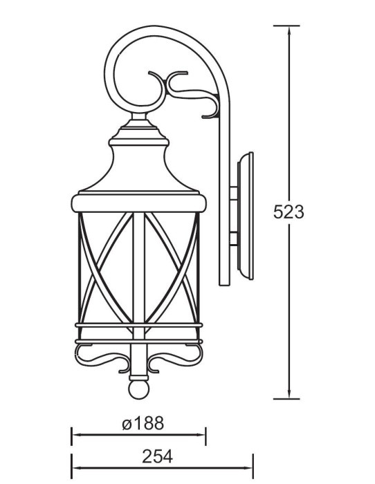 Настенный фонарь уличный  84802/18 Gb Oasis Light