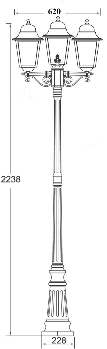 Наземный фонарь QUADRO L 79909lB Bl Oasis Light